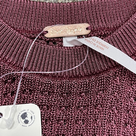Free People H20 Crew Pullover Raw Garnet - Picture 4 of 5
